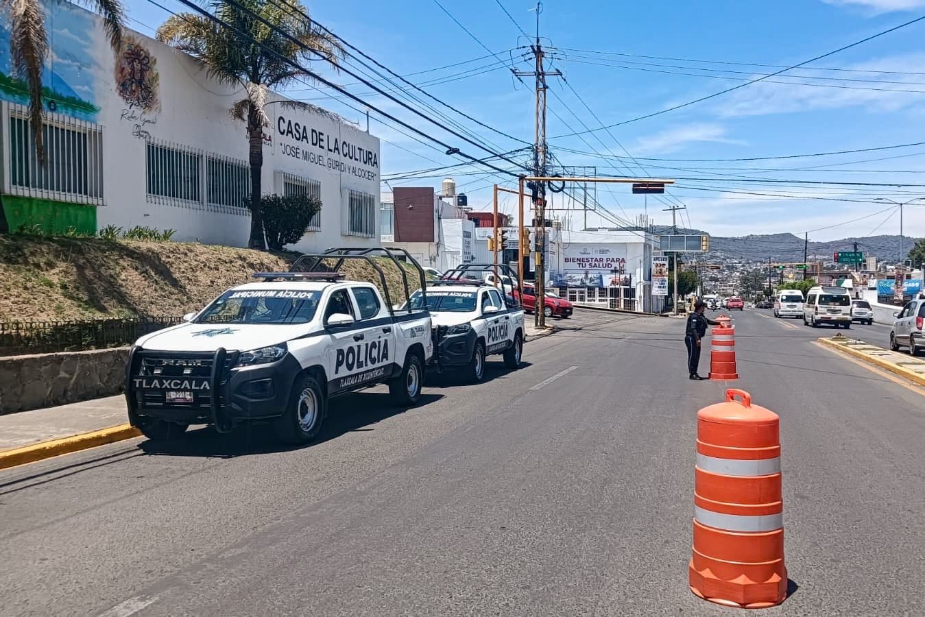 Policía Municipal de Tlaxcala reforzó operativo cero tolerancia para garantizar la seguridad ciudadana