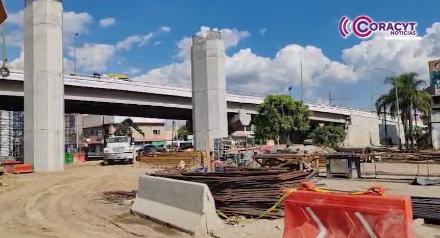 Distribuidor vial de Chiautempan registra 39% de avance