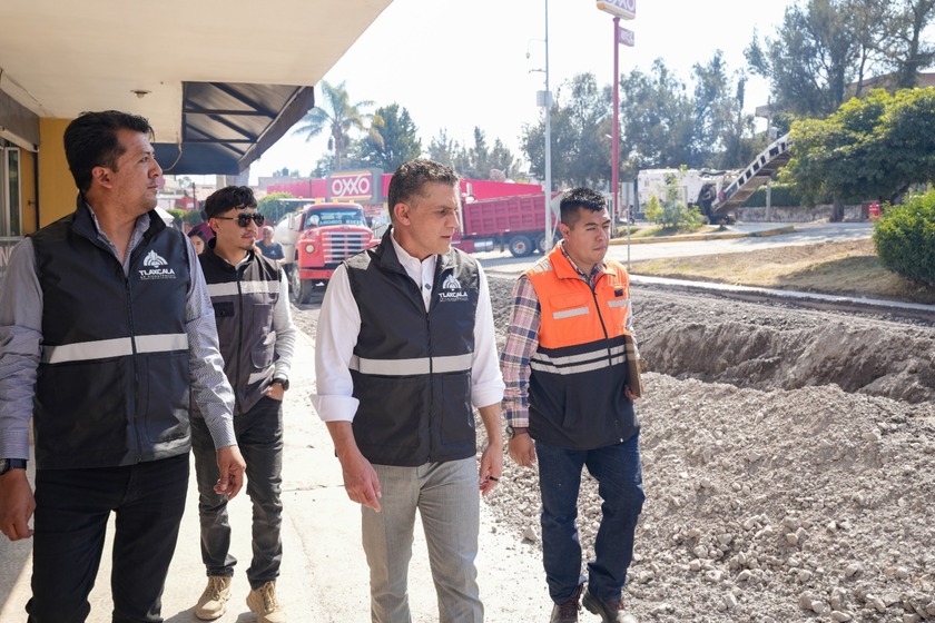 Constata Alfonso Sánchez García avances en el Bulevar del Maestro y Ocotelulco