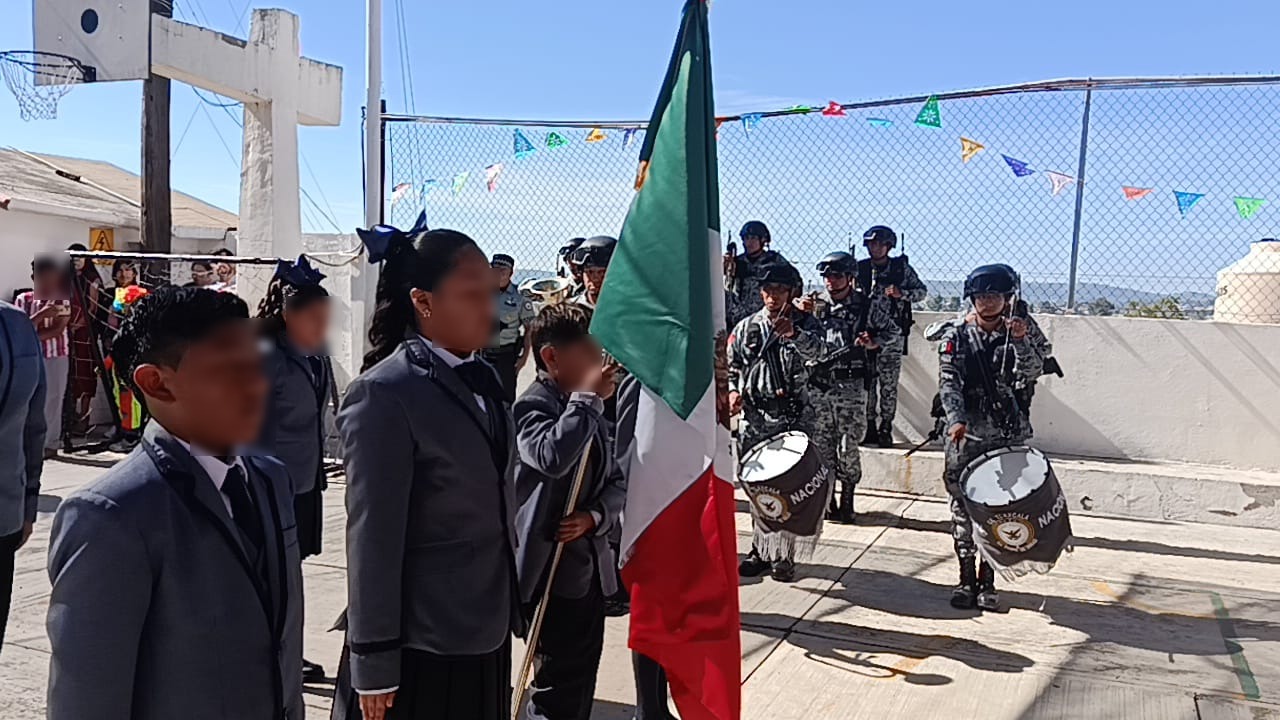 Fomenta Guardia Nacional valores cívicos y patrios en instituciones educativas de Tlaxcala 