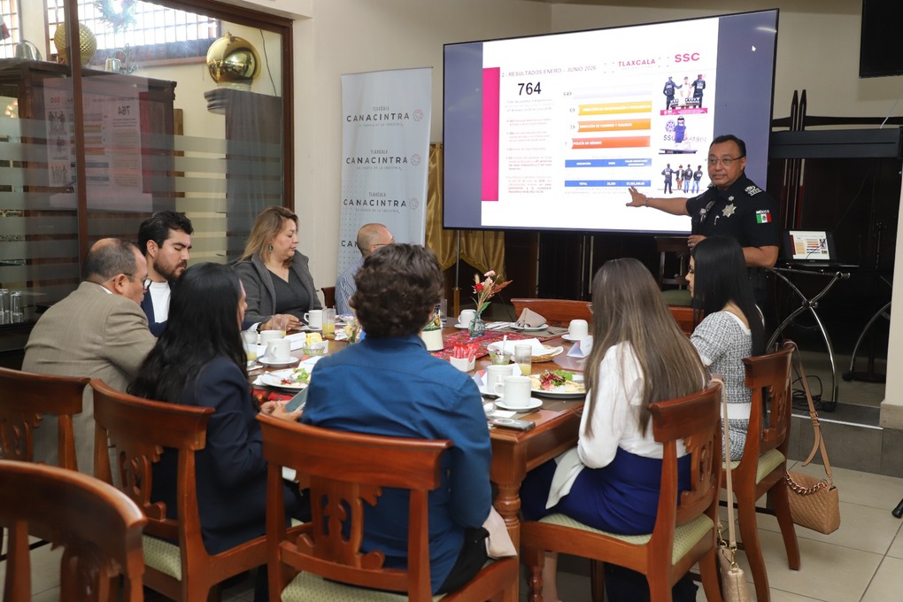 SSC y Canacintra Tlaxcala fortalecen coordinación para reforzar la seguridad del sector empresarial
