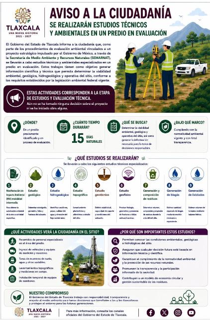 Iniciarán estudios técnicos y ambientales en predio vinculado a proyecto estratégico impulsado por el Gobierno de México