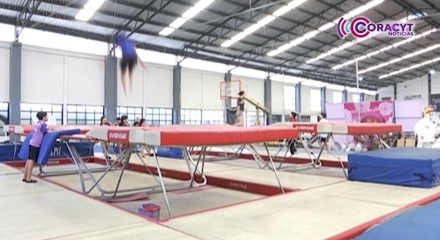 Fortalece Tlaxcala su infraestructura deportiva con la gimnasia de trampolín