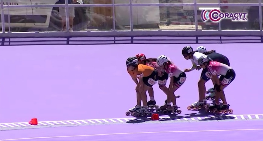 Lideró Quintana Roo pruebas de velocidad y fondo en patines sobre ruedas