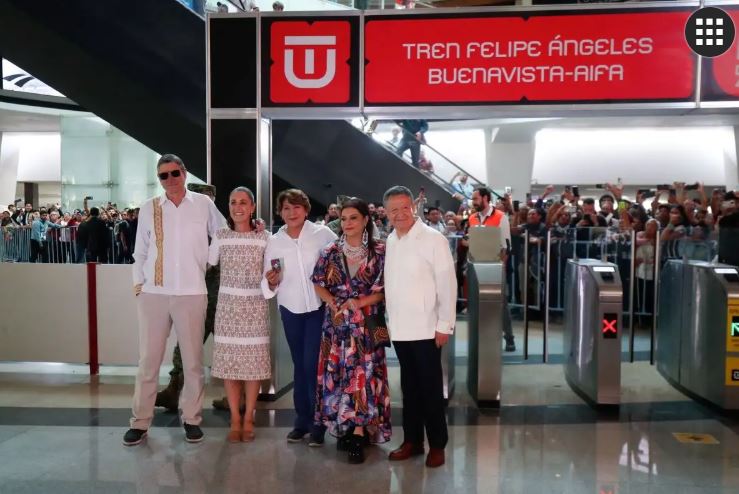 Sheinbaum inaugura tren al AIFA