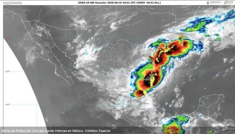 Alerta Protección Civil por lluvias intensas hoy
