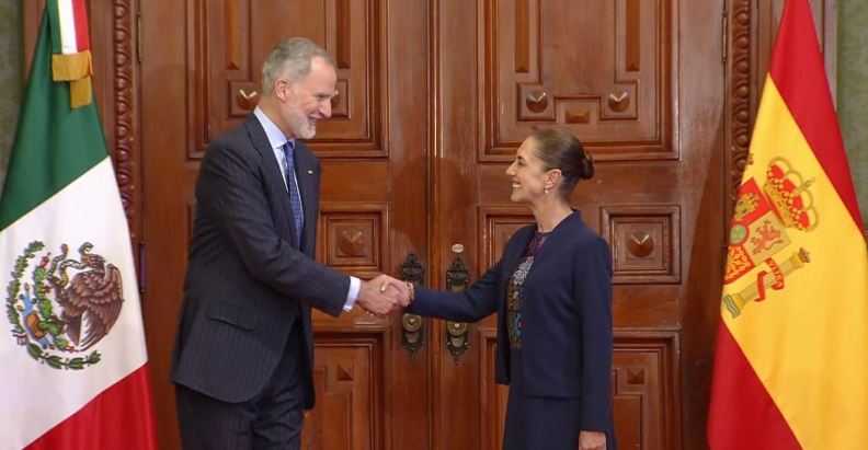 Recibe Claudia Sheinbaum al Rey Felipe VI de España en Palacio Nacional