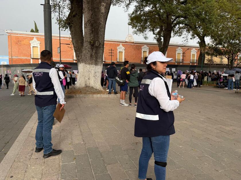 Ejercieron mujeres su derecho a la libre manifestación; la CEDH observó actuación de autoridades durante la marcha del 8M