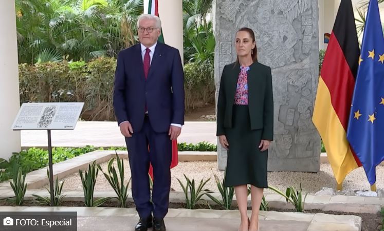 Sheinbaum recibe al presidente de Alemania en Cancún