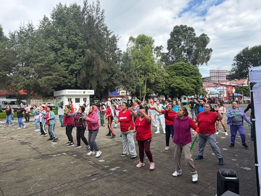 Realizó IMSS Tlaxcala activación física y degustación de alimentos saludables